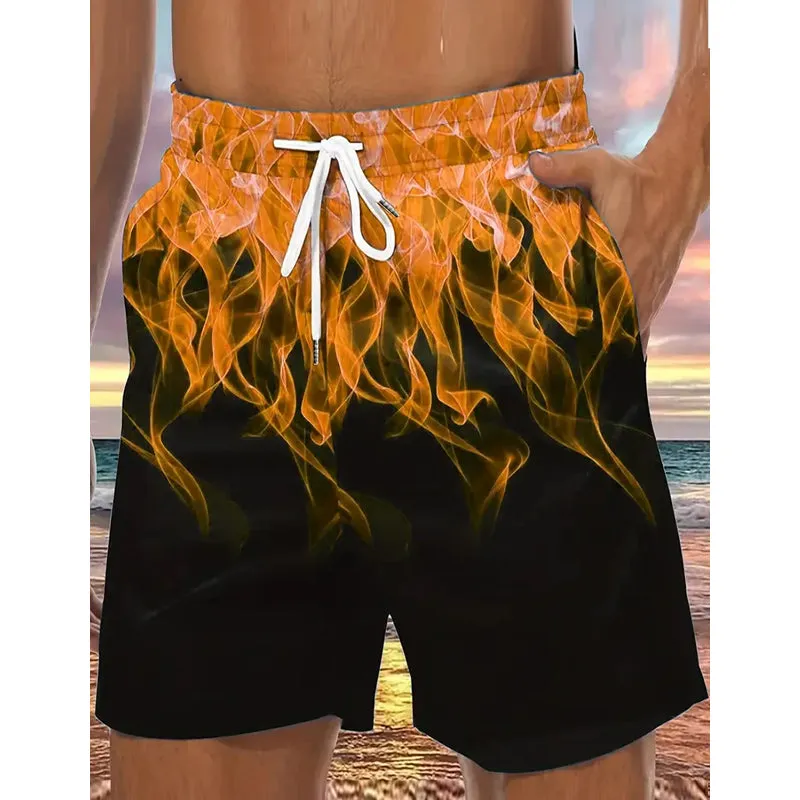 Mens Casual Color Block Shorts 2410001008