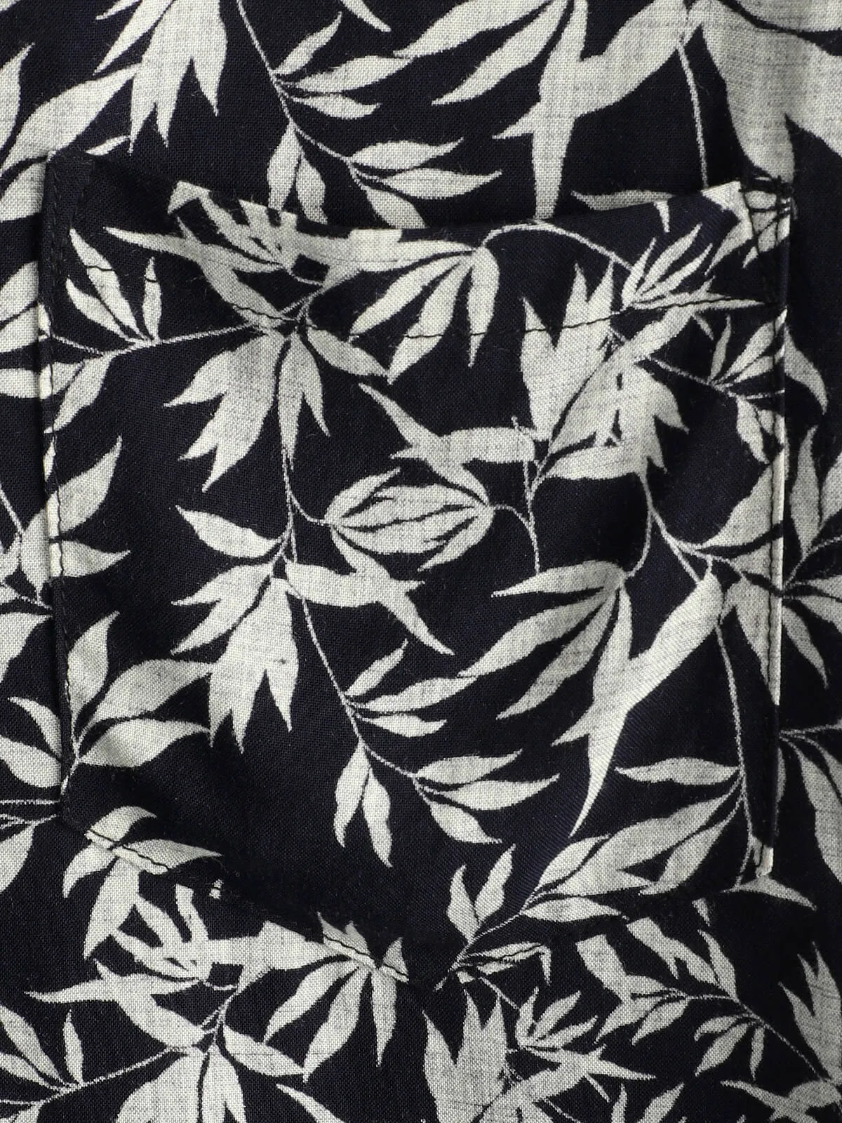 Men's Casual Leaf Print Short Sleeve Hawaiian Shirt