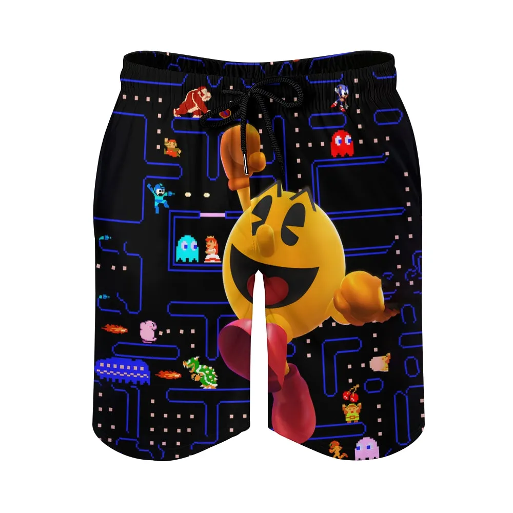 Men's Greedy Bean Print Casual Shorts