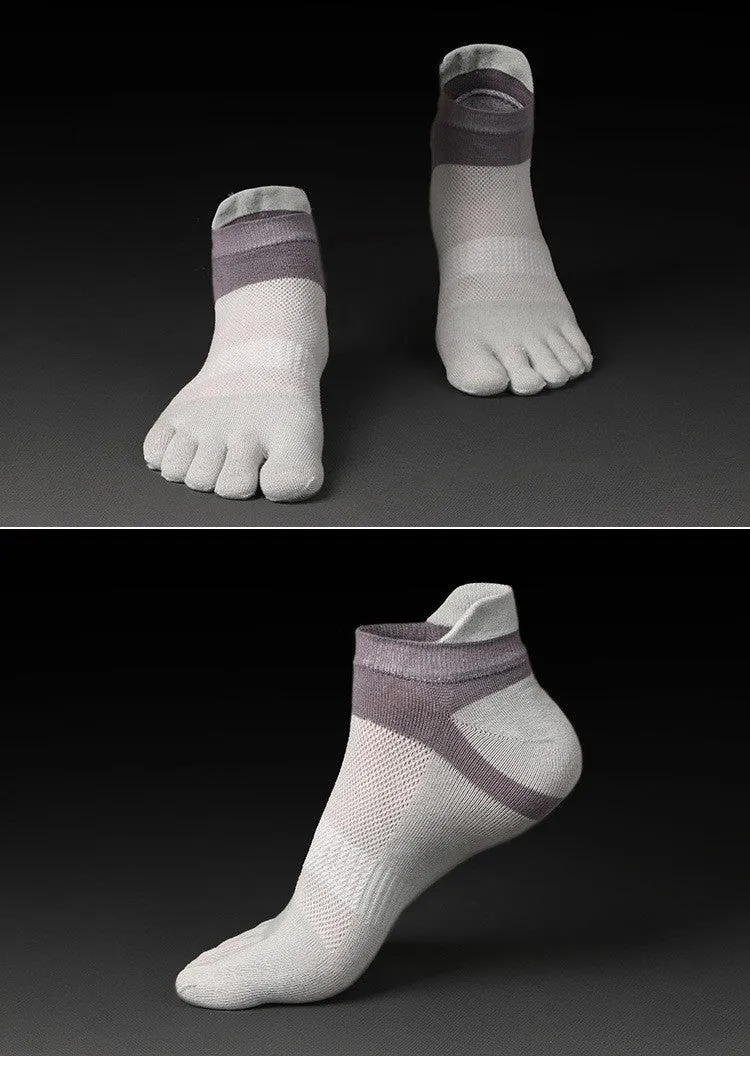 Men's Toe Socks for Cycling Fitness Workout | Cotton Sports Yoga Socks