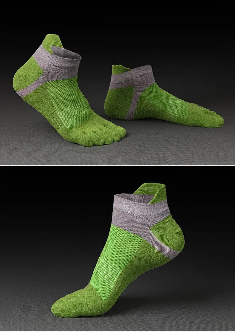 Men's Toe Socks for Cycling Fitness Workout | Cotton Sports Yoga Socks