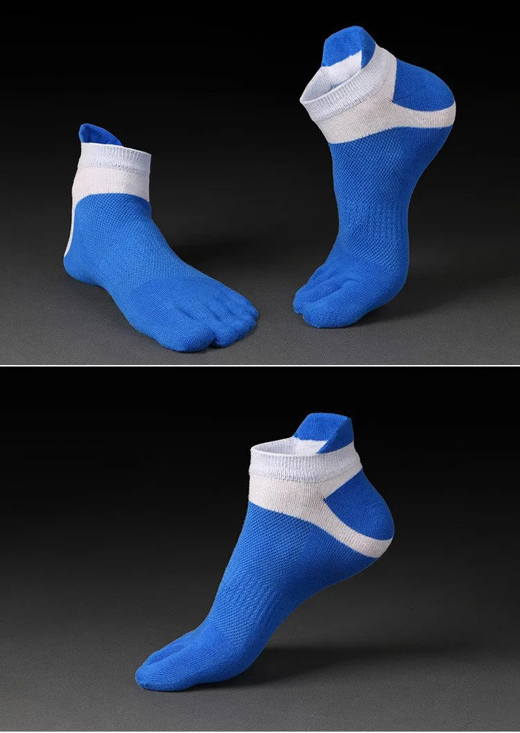 Men's Toe Socks for Cycling Fitness Workout | Cotton Sports Yoga Socks