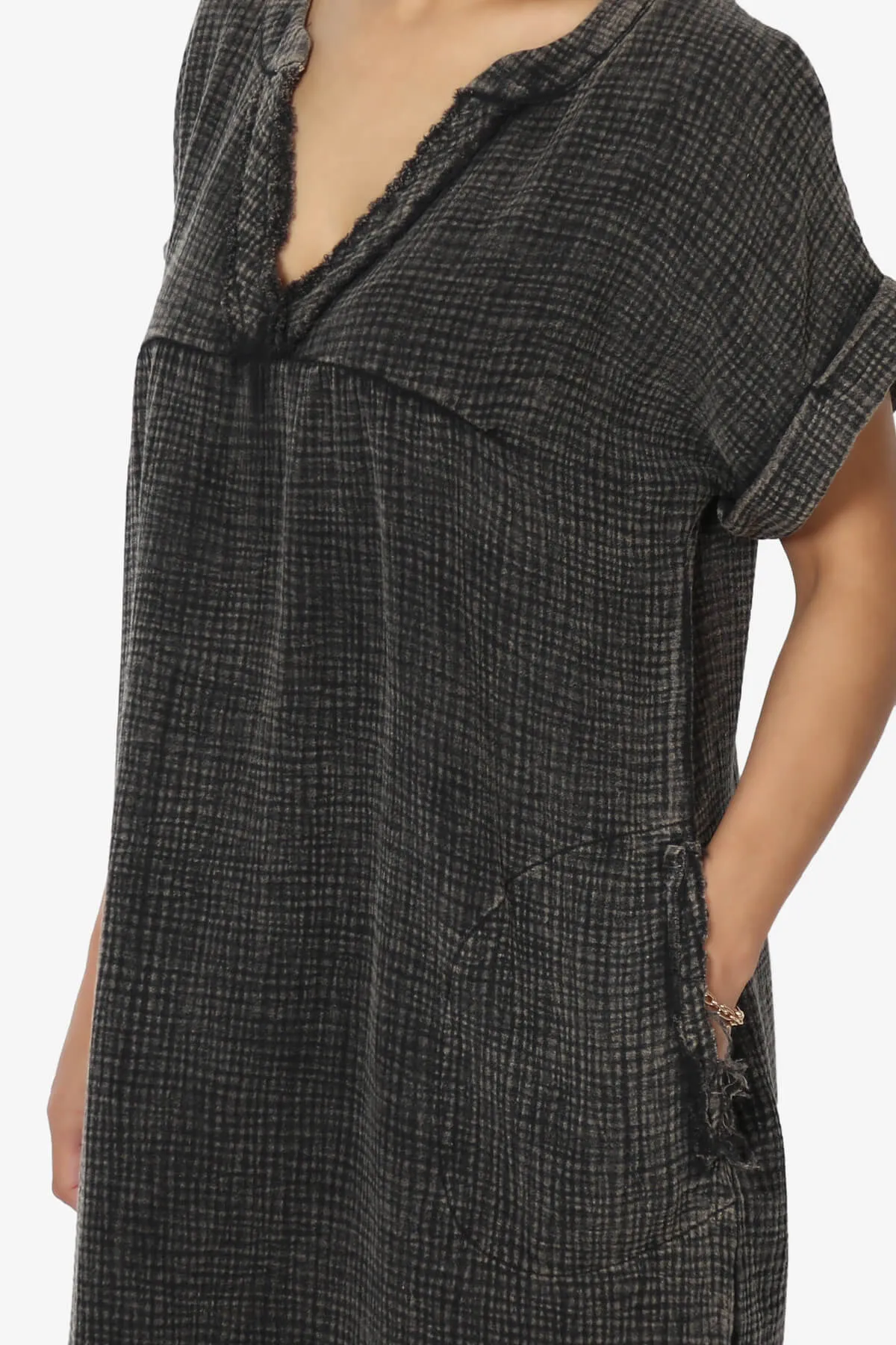 Milly Washed Gauze Babydoll Shift Mini Dress