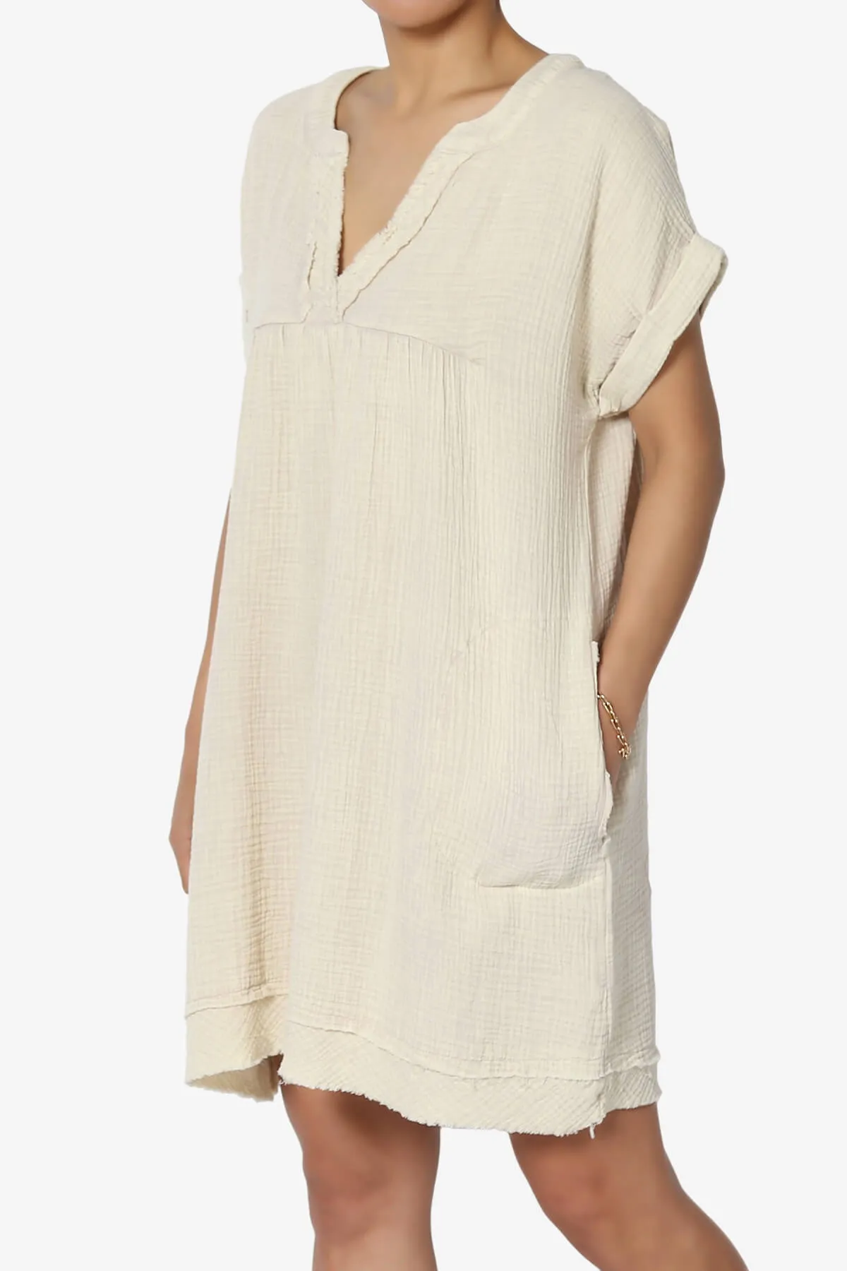 Milly Washed Gauze Babydoll Shift Mini Dress