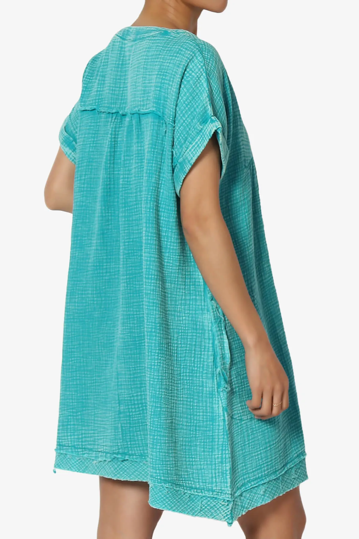 Milly Washed Gauze Babydoll Shift Mini Dress