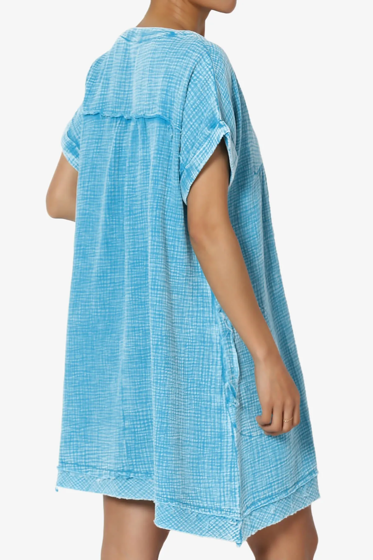 Milly Washed Gauze Babydoll Shift Mini Dress