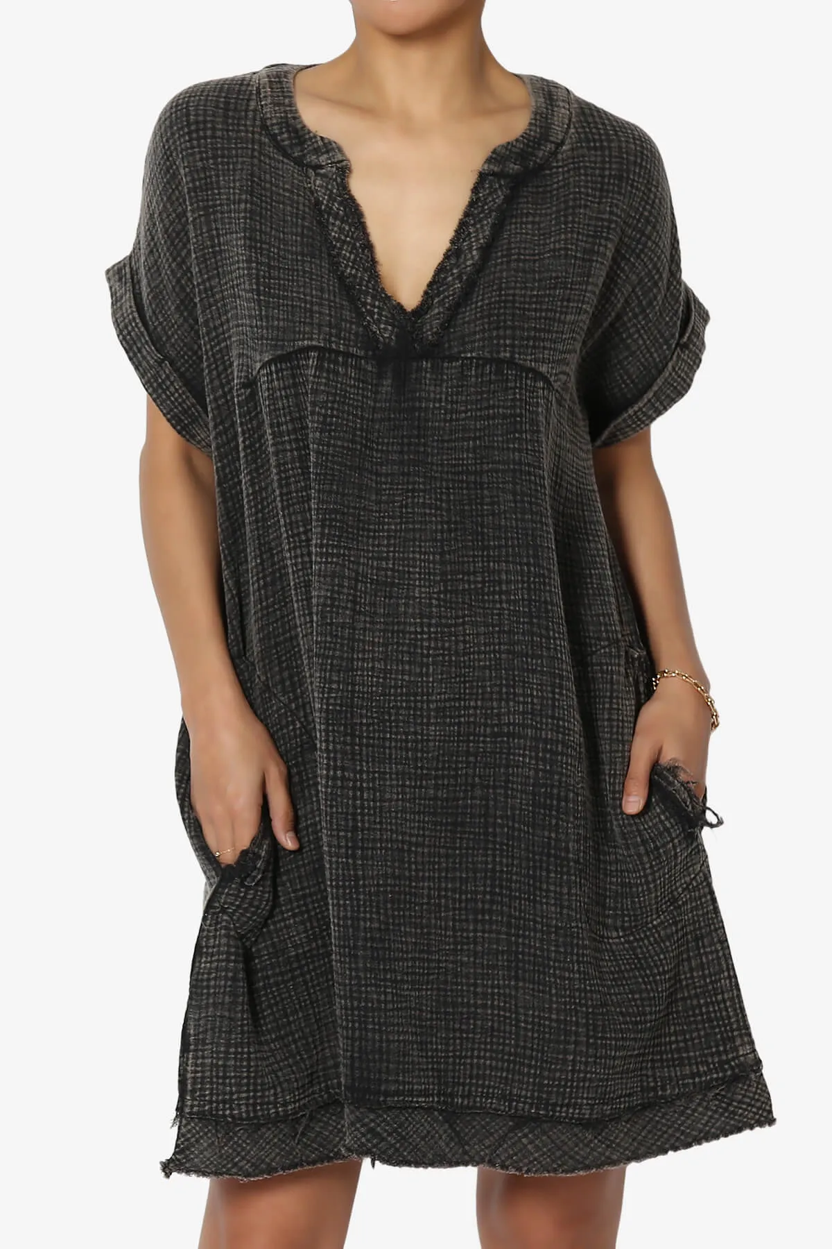Milly Washed Gauze Babydoll Shift Mini Dress