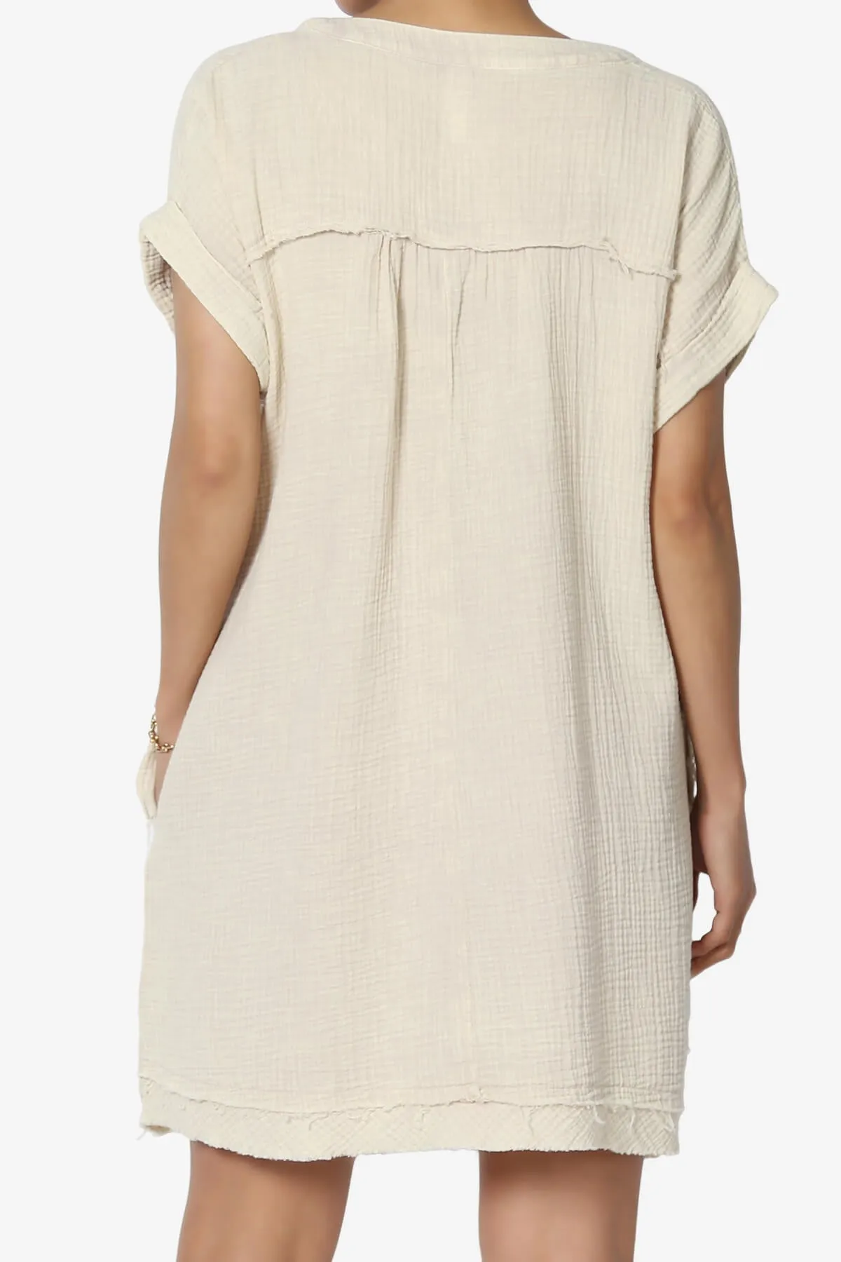 Milly Washed Gauze Babydoll Shift Mini Dress