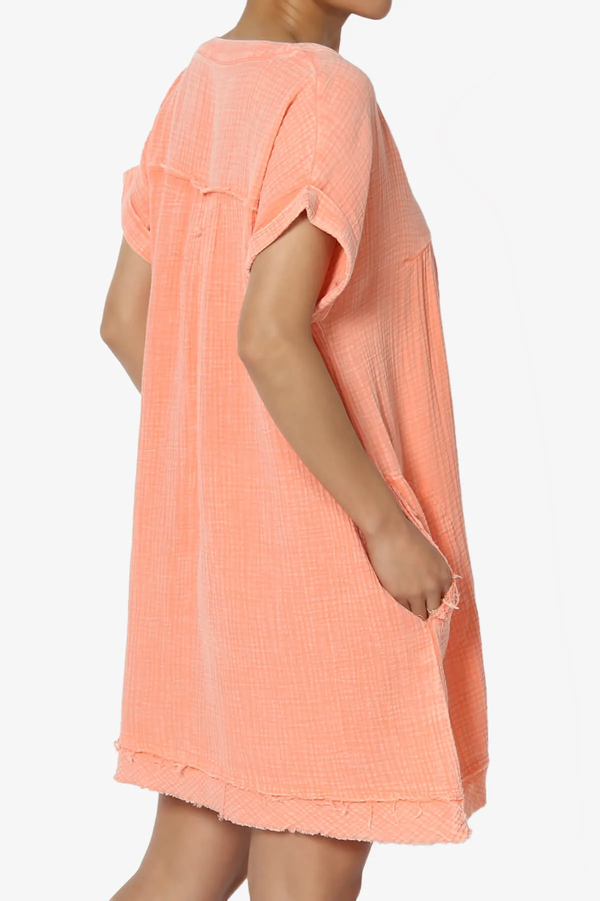 Milly Washed Gauze Babydoll Shift Mini Dress