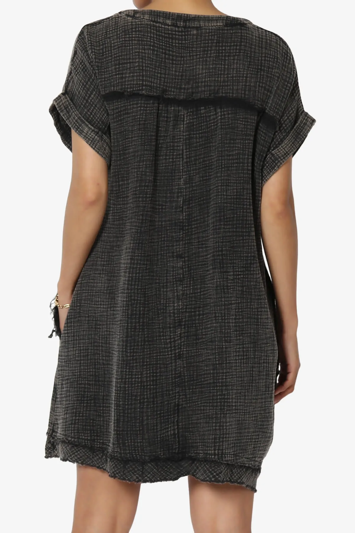 Milly Washed Gauze Babydoll Shift Mini Dress