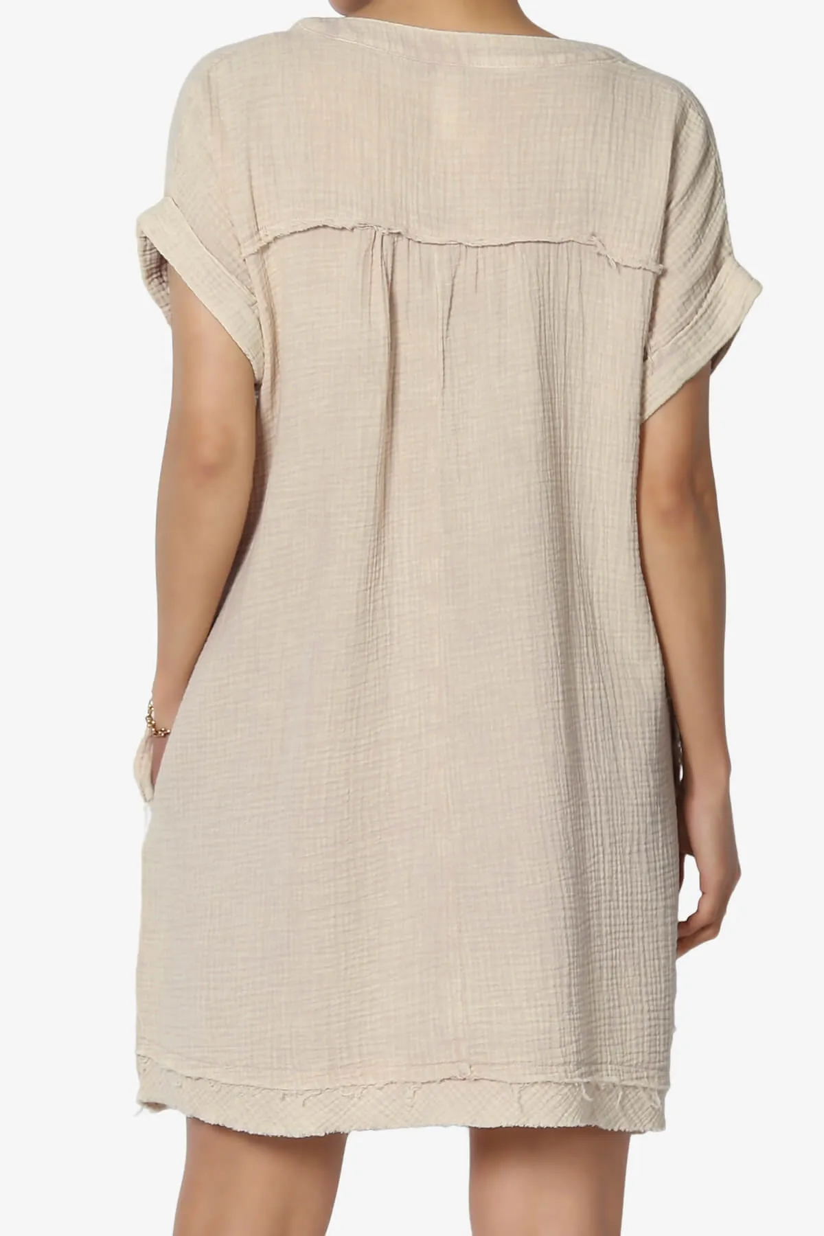 Milly Washed Gauze Babydoll Shift Mini Dress