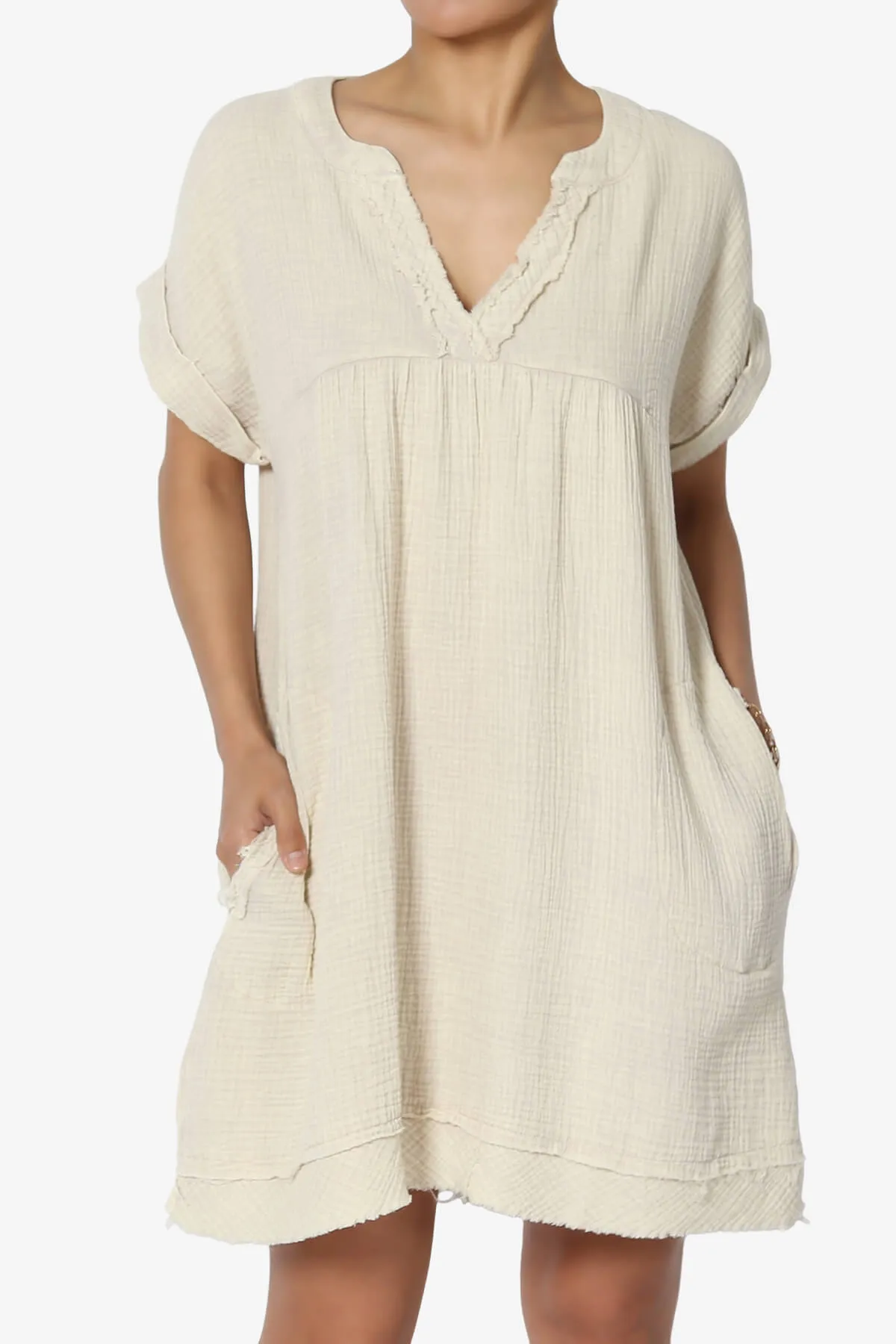 Milly Washed Gauze Babydoll Shift Mini Dress
