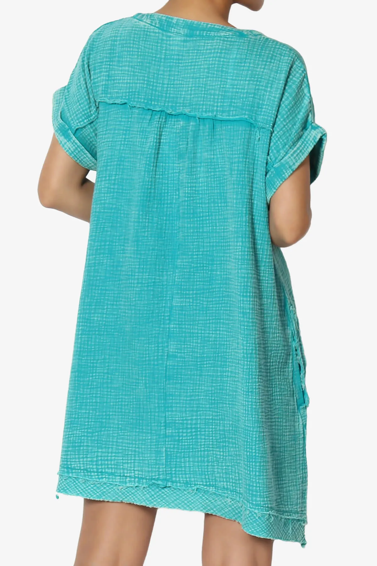 Milly Washed Gauze Babydoll Shift Mini Dress