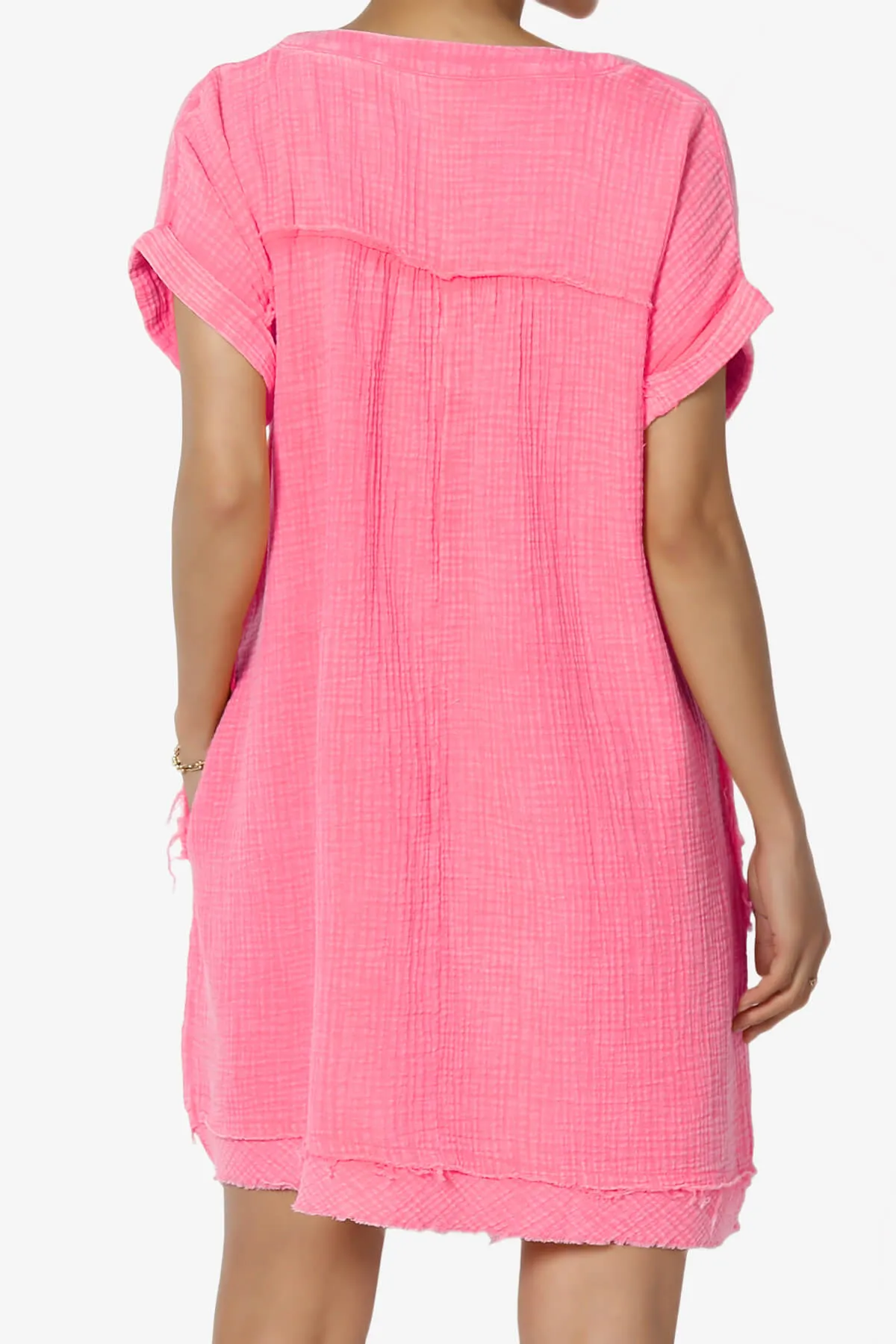 Milly Washed Gauze Babydoll Shift Mini Dress