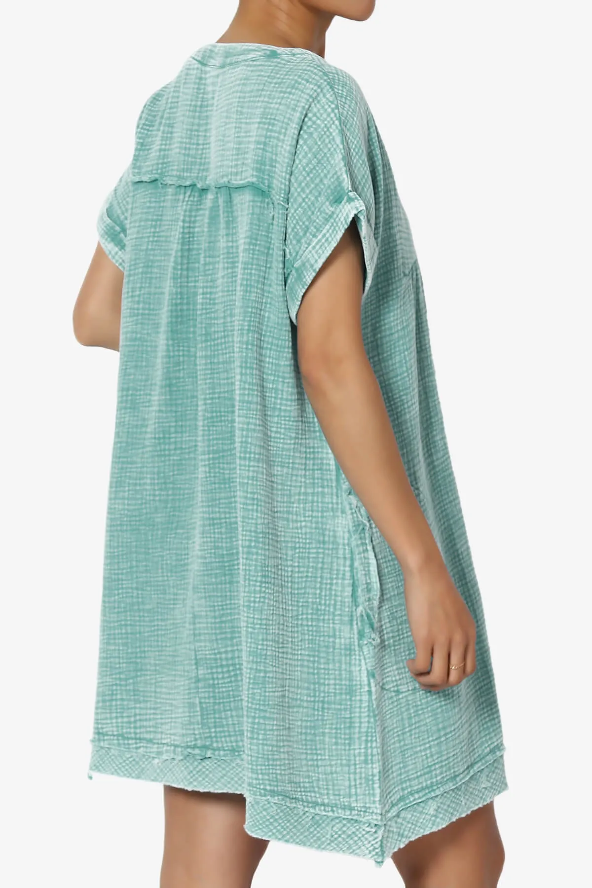 Milly Washed Gauze Babydoll Shift Mini Dress