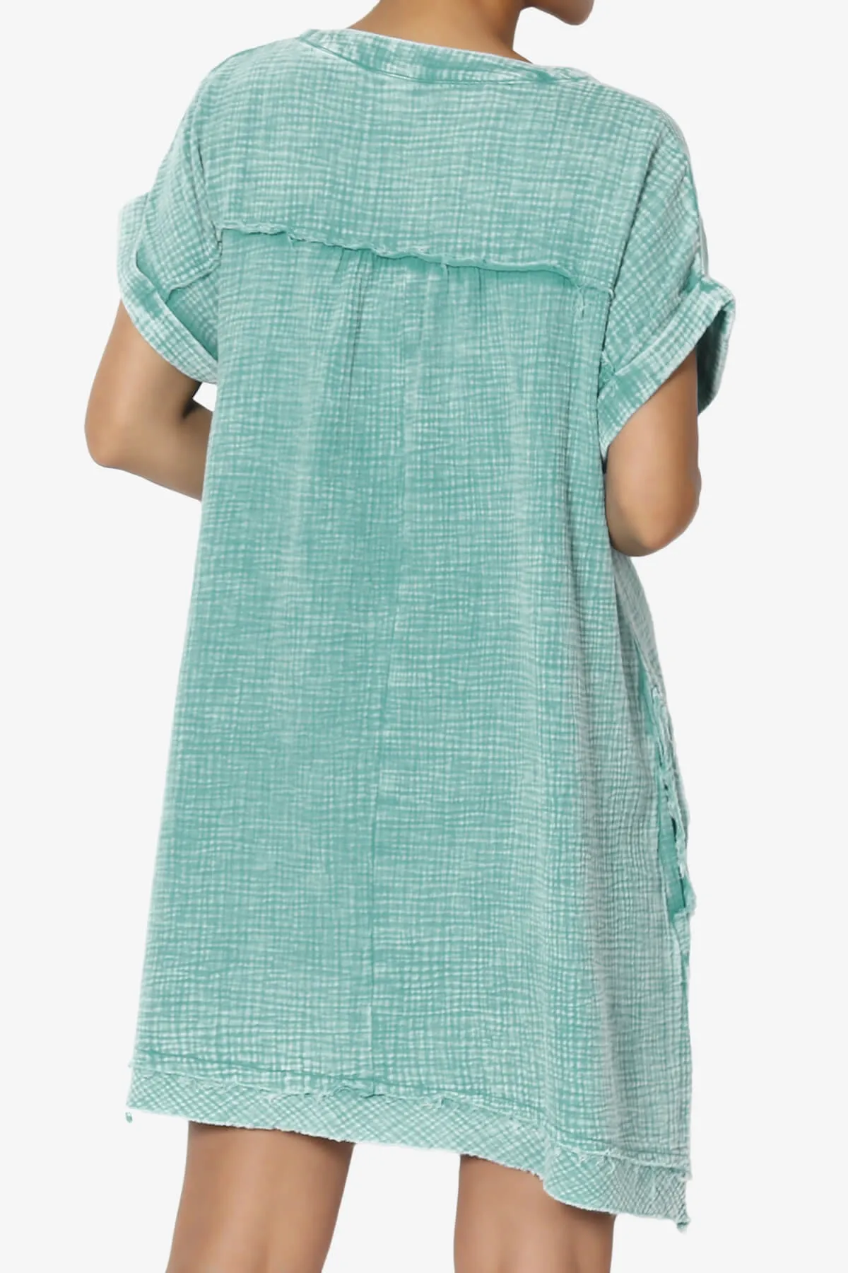 Milly Washed Gauze Babydoll Shift Mini Dress