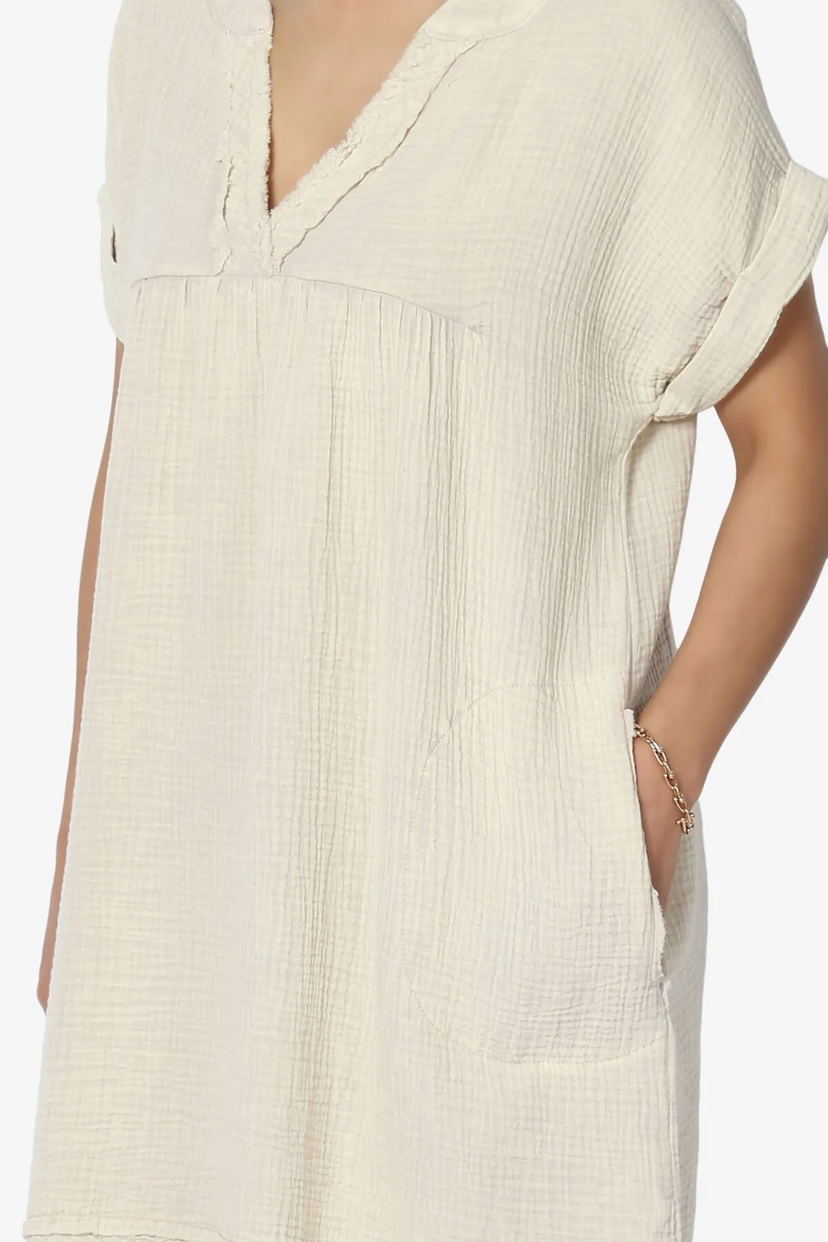 Milly Washed Gauze Babydoll Shift Mini Dress