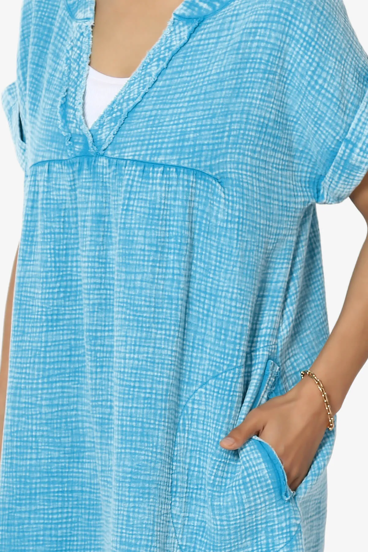 Milly Washed Gauze Babydoll Shift Mini Dress