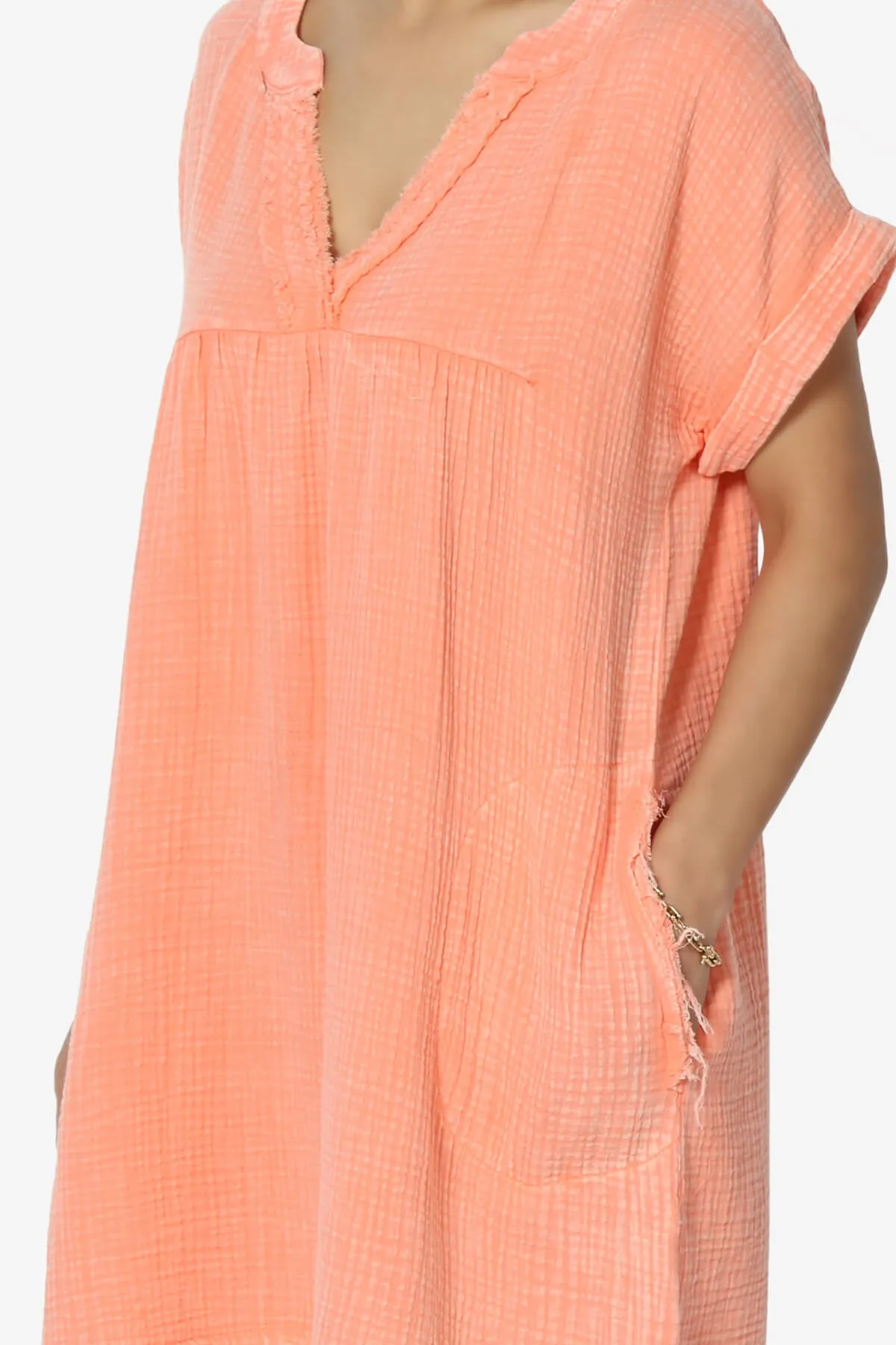 Milly Washed Gauze Babydoll Shift Mini Dress