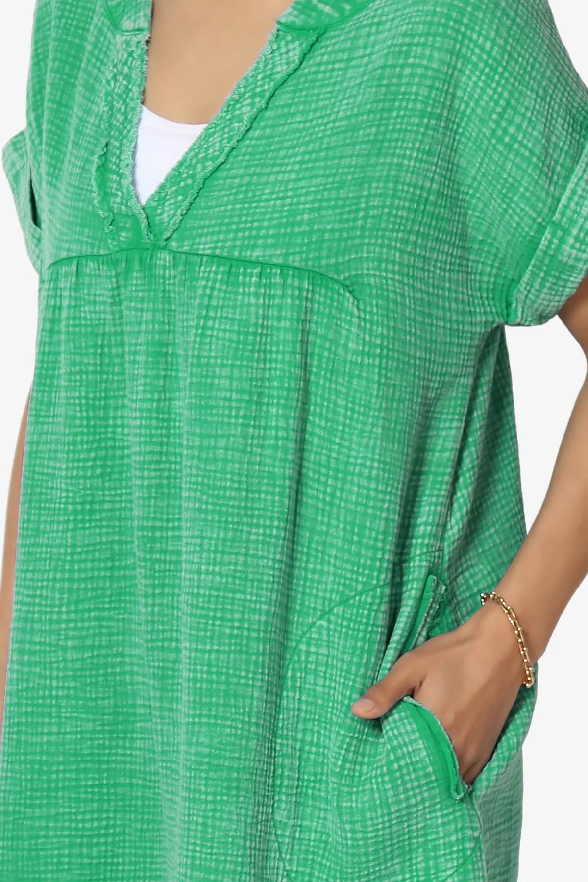 Milly Washed Gauze Babydoll Shift Mini Dress