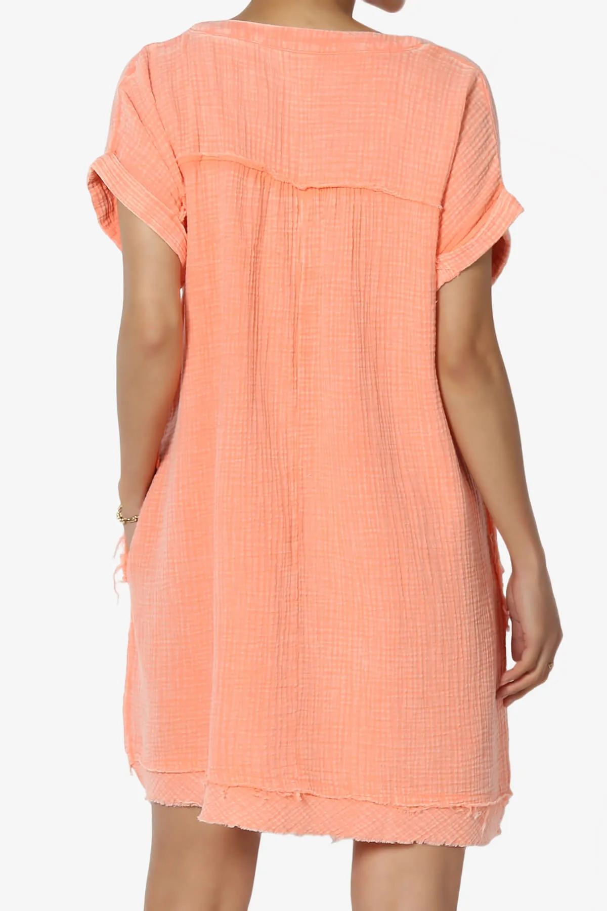 Milly Washed Gauze Babydoll Shift Mini Dress