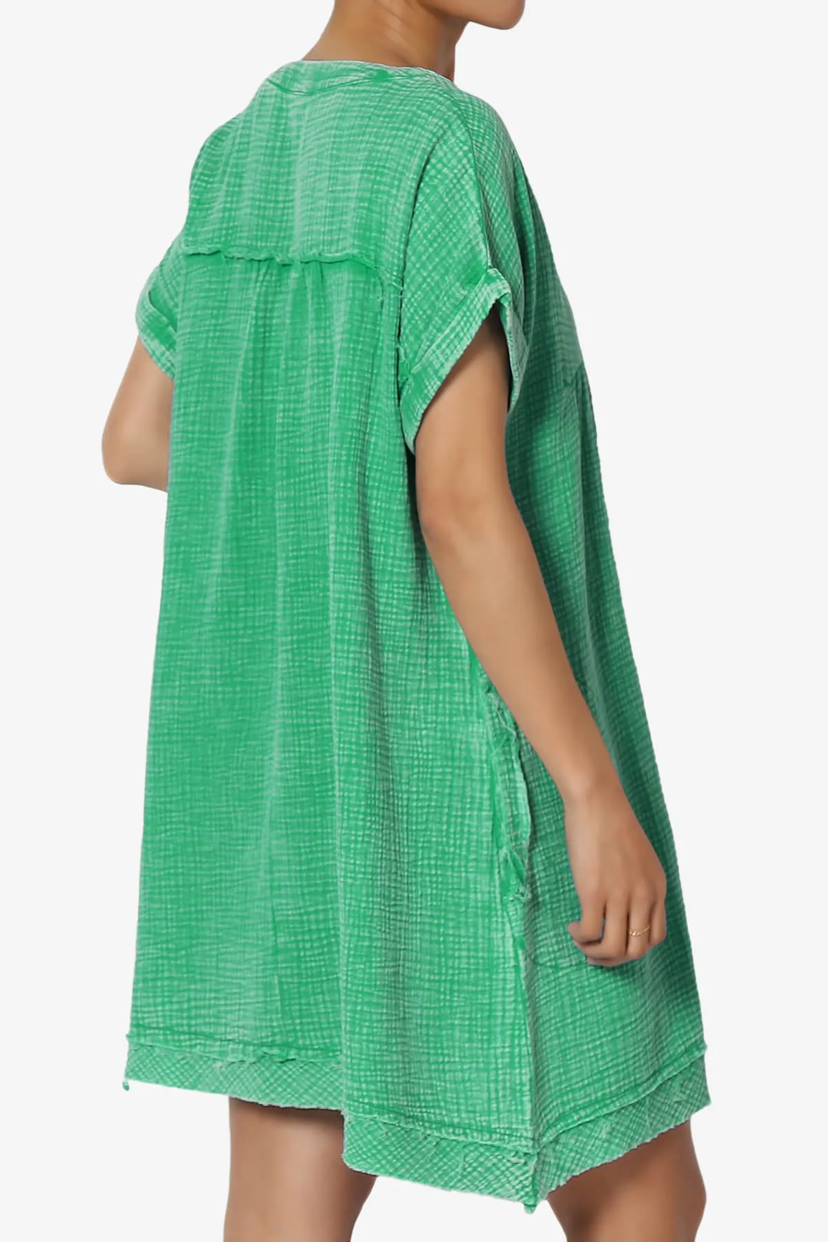 Milly Washed Gauze Babydoll Shift Mini Dress