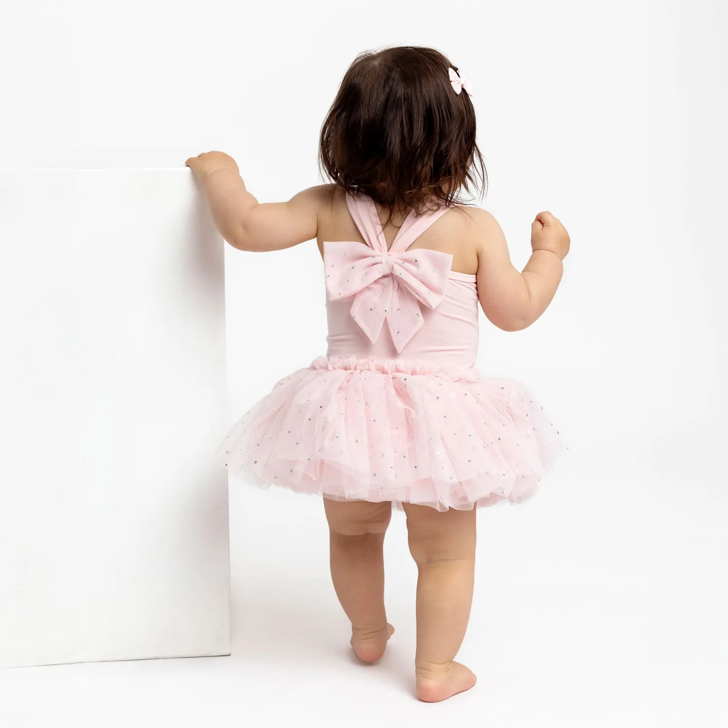Minnie: Baby Ballet Bow Back Tutu Dress in Pink