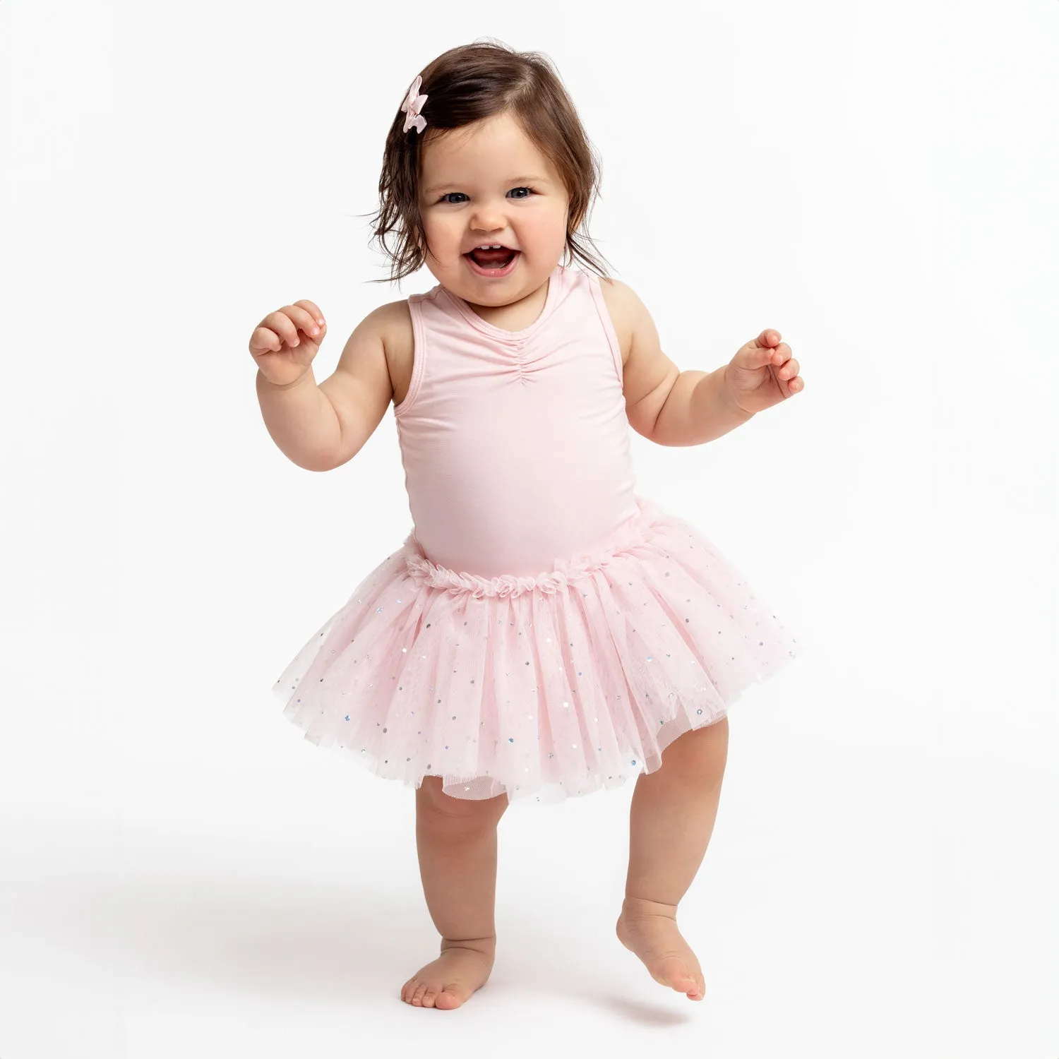 Minnie: Baby Ballet Bow Back Tutu Dress in Pink