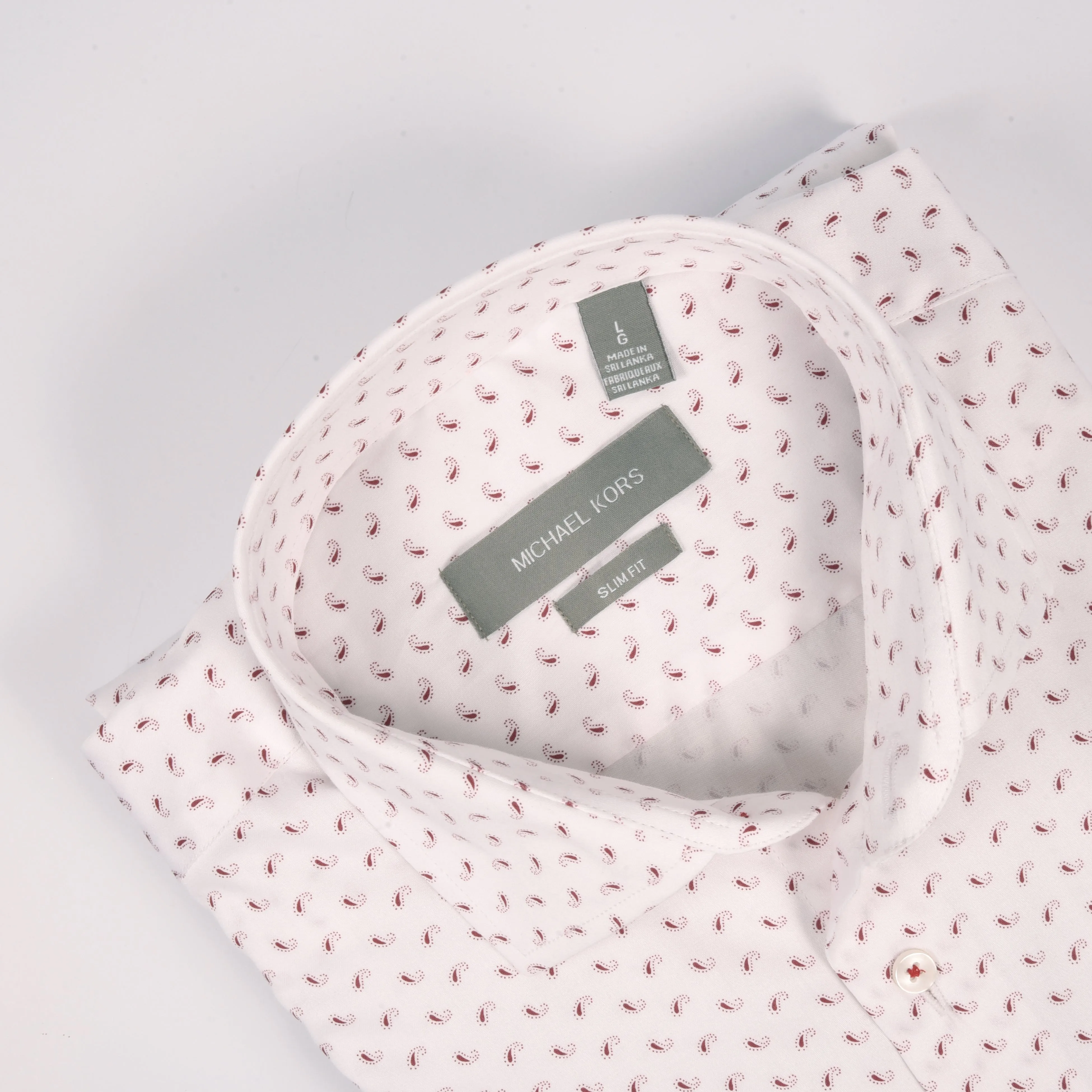 MK White Paisley Pattern Printed Shirt