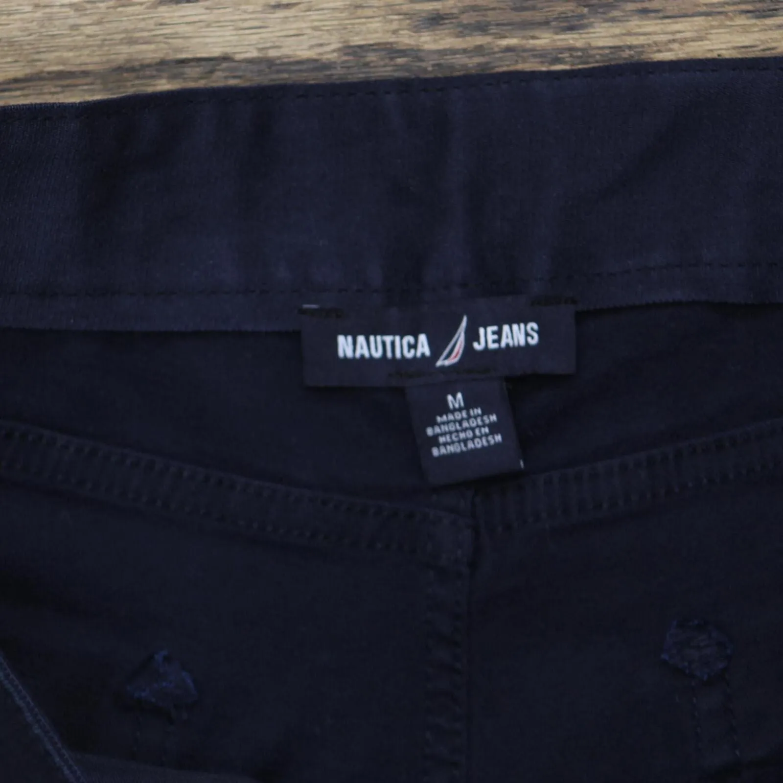 Nautica Women's Pull On Twill Tummy Control Shorts 1745029 Navy Blue M
