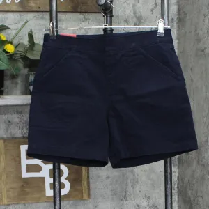 Nautica Women's Pull On Twill Tummy Control Shorts 1745029 Navy Blue M