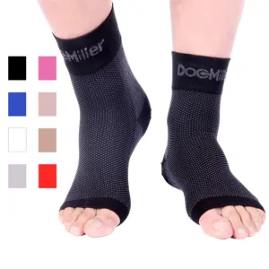 NEW Retails $44, Doc Miller’s Medical Grade Ankle Compression Sleeves/Pair 30-40 mmHg, Black, Sz 3XL
