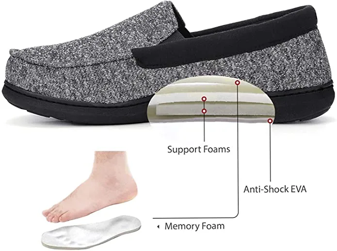 New RockDove Men's Moc Slipper with SILVADUR Anti-Odor Protection, Sz 9!