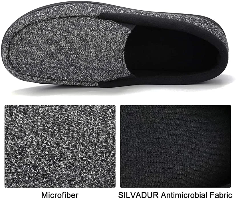New RockDove Men's Moc Slipper with SILVADUR Anti-Odor Protection, Sz 9!