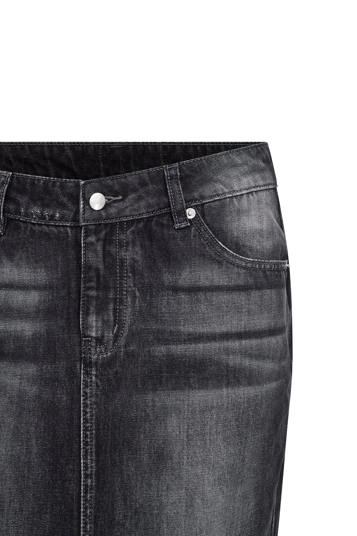 NICKY SKIRT - GREY : CHARCOAL DENIM