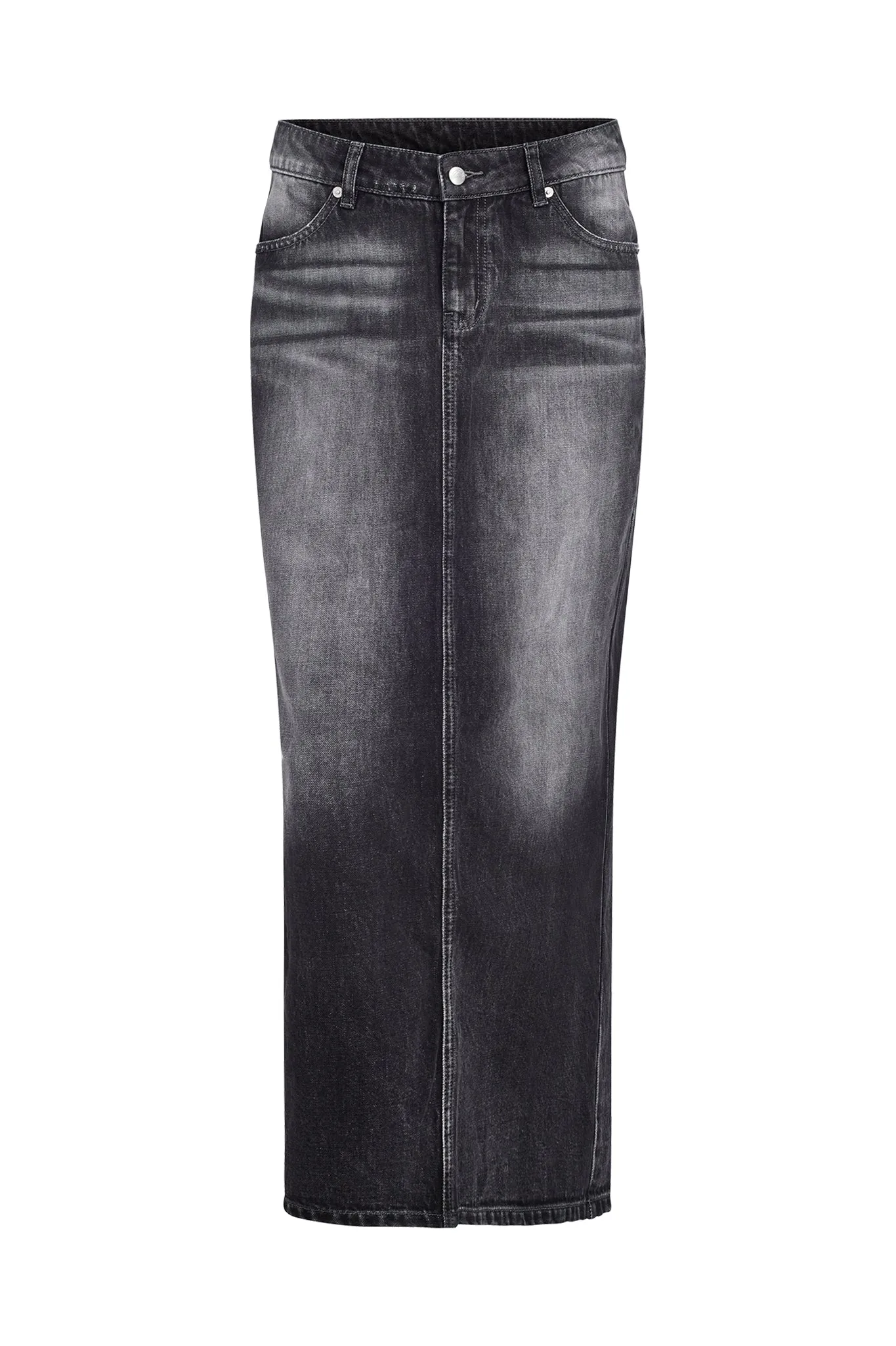 NICKY SKIRT - GREY : CHARCOAL DENIM