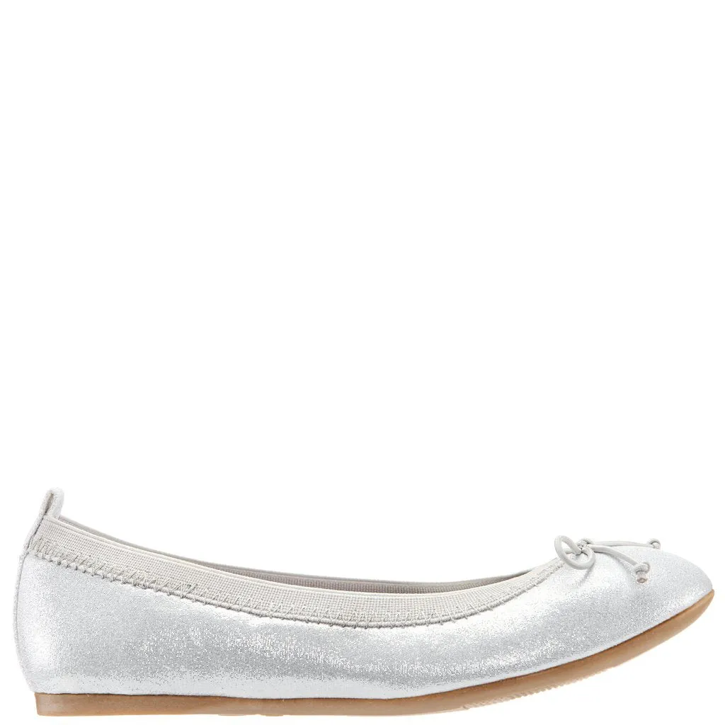 Nina Esther Silver Shimmer Ballet Flat