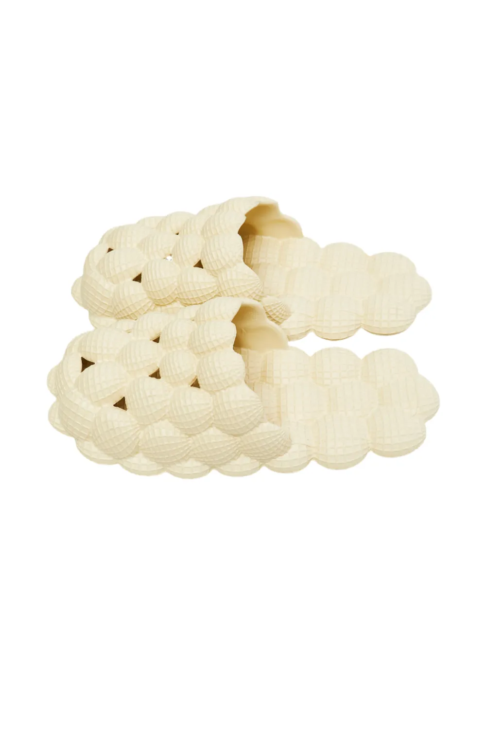 NOOK JOI Laid Back Bubble Slides in Khaki