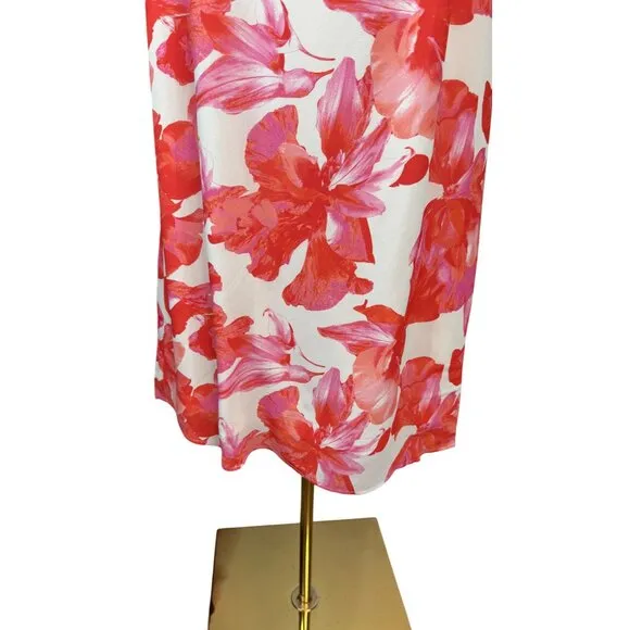 NWT WAYF Large Floral Print Maxi Dress Puff Sleeves &amp; Tie Neckline