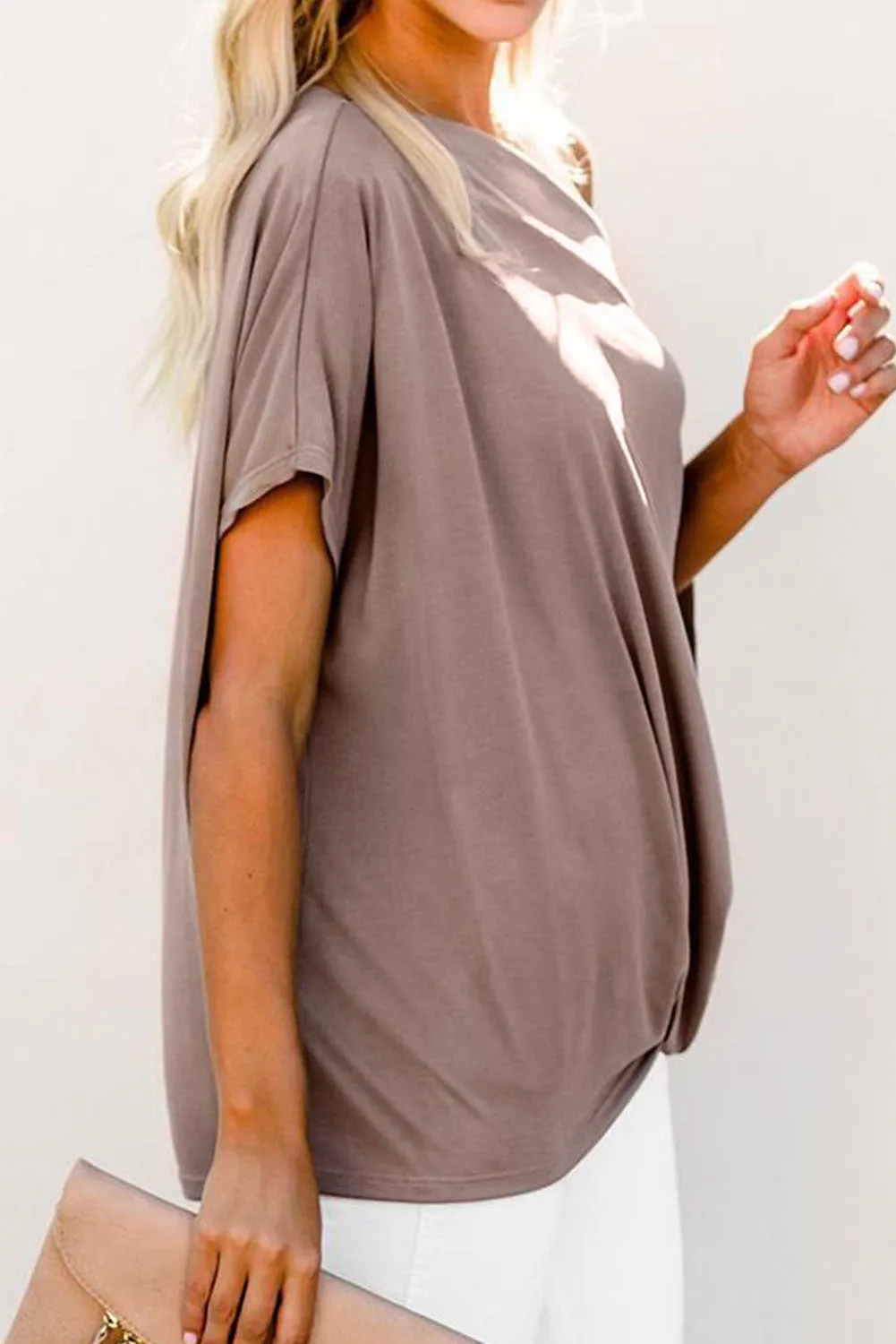 Off-The-Shoulder Slash Neck Casual Loose Fitting Top