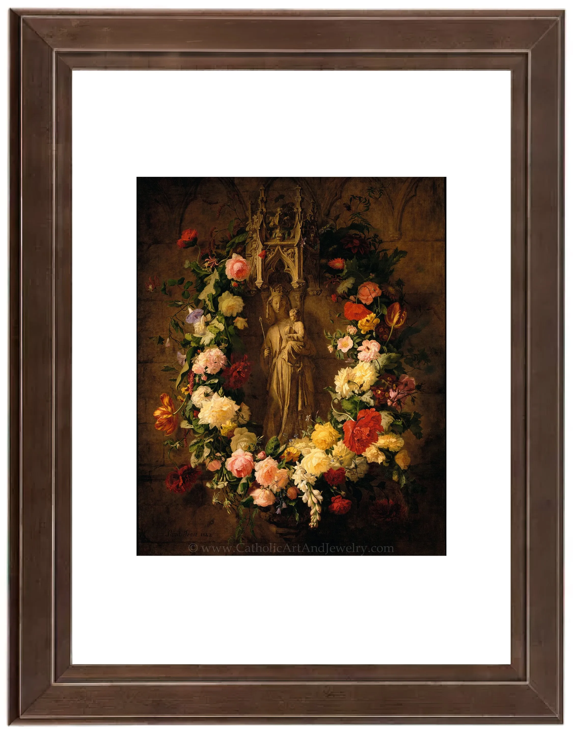 Offering to Our Lady – Simon Saint-Jean – Vintage Catholic Art Print – Archival Quality