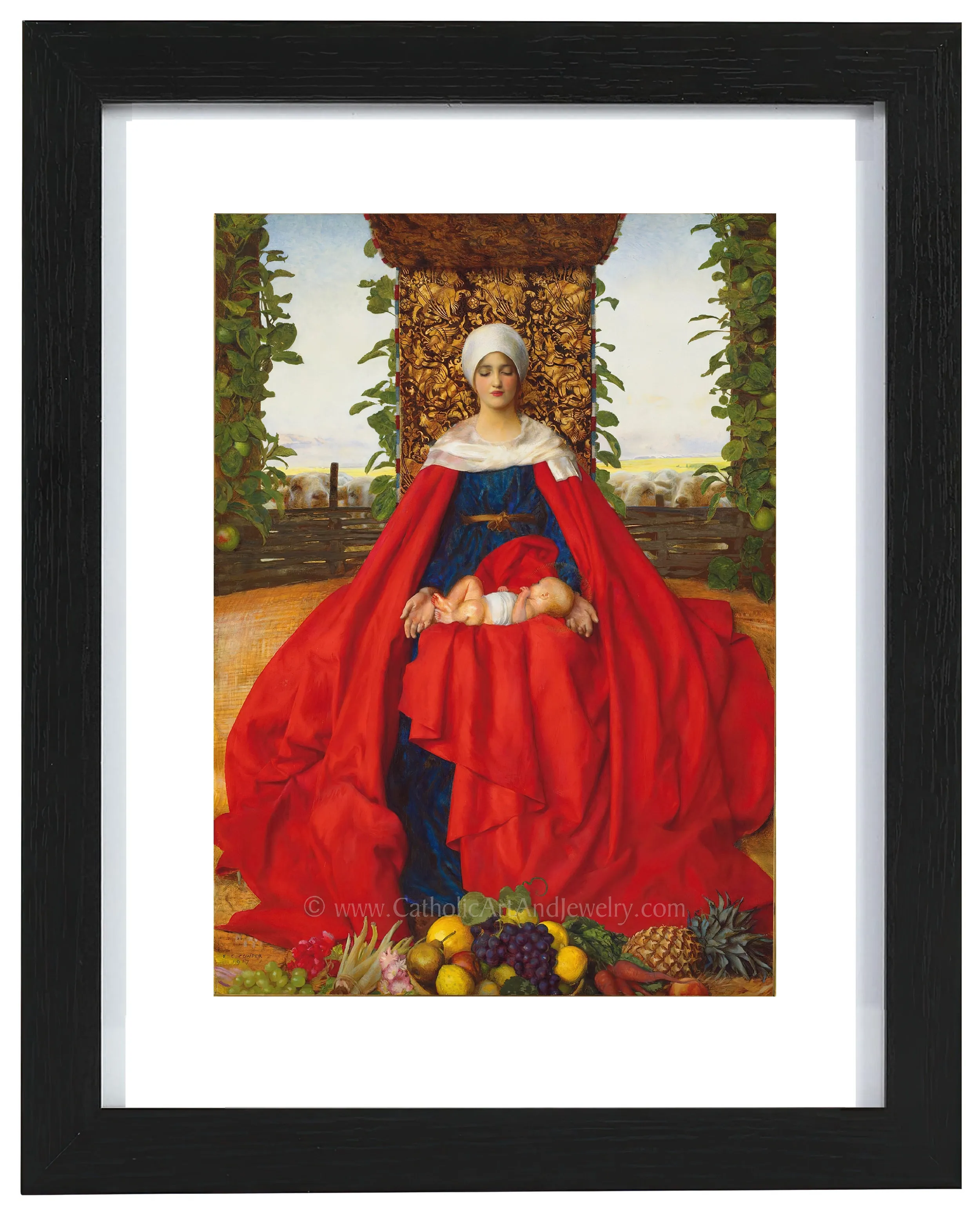 Our Lady of the Fruits of the Earth – Frank Cadogan Cowper – Beautiful Catholic Art Print