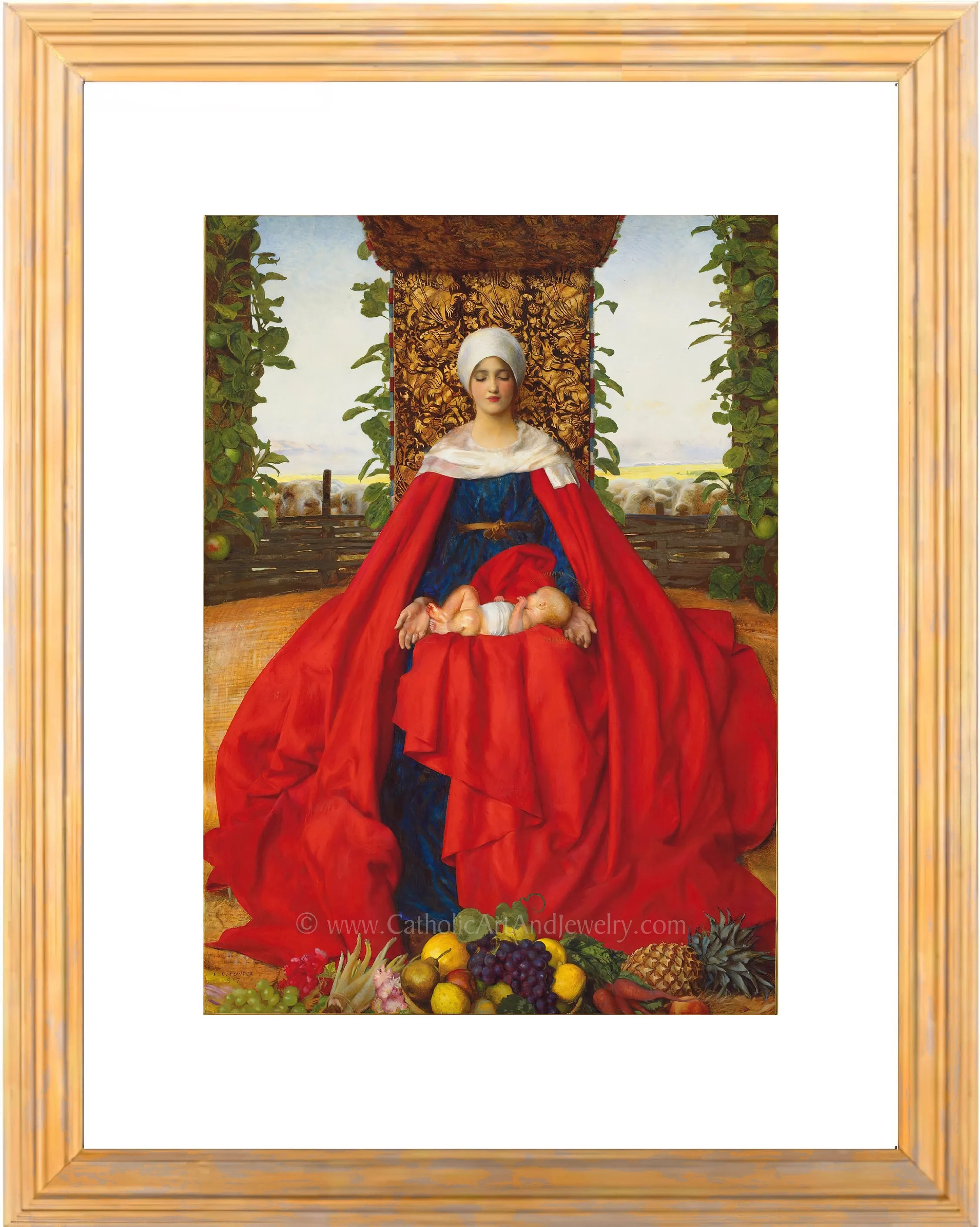 Our Lady of the Fruits of the Earth – Frank Cadogan Cowper – Beautiful Catholic Art Print
