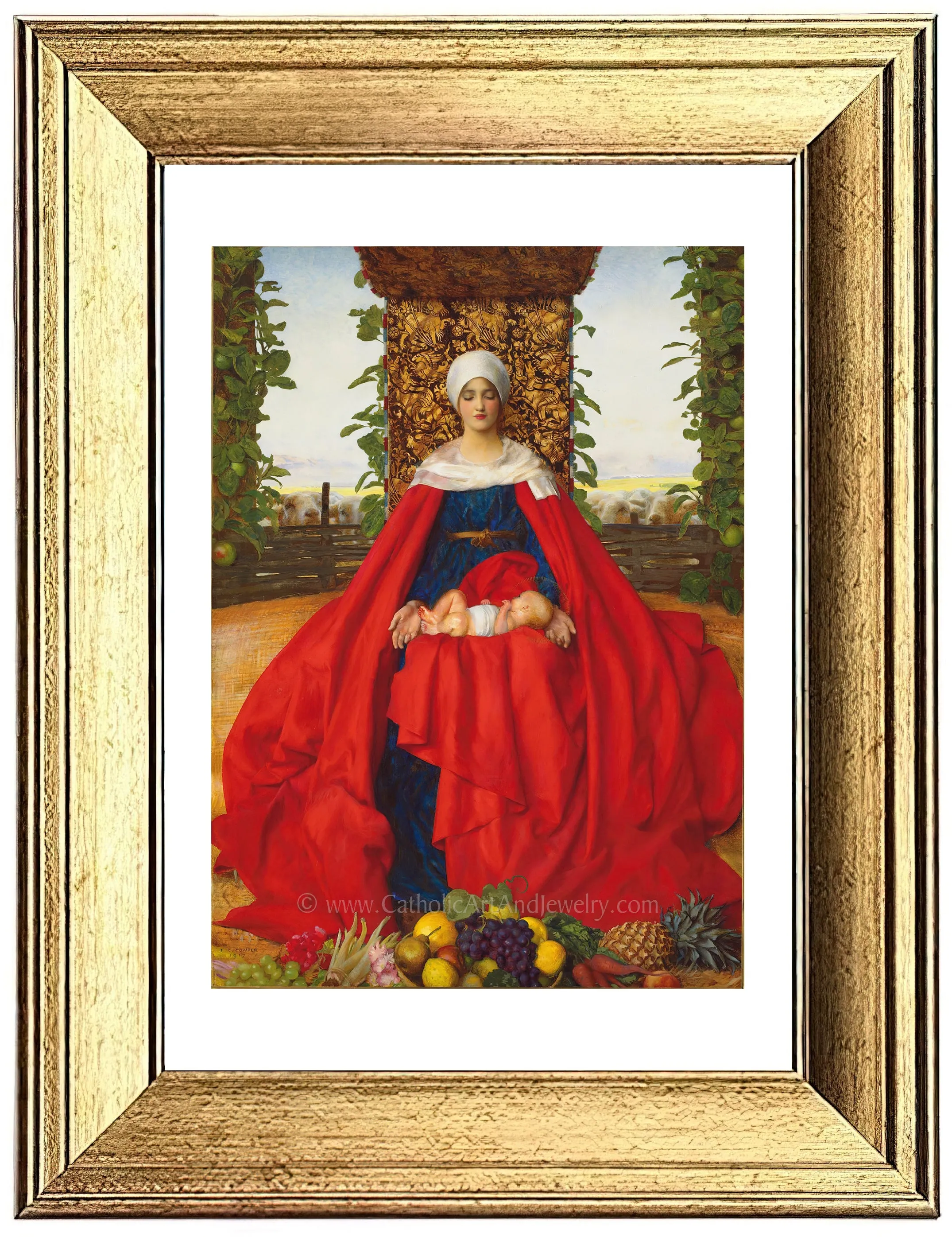Our Lady of the Fruits of the Earth – Frank Cadogan Cowper – Beautiful Catholic Art Print