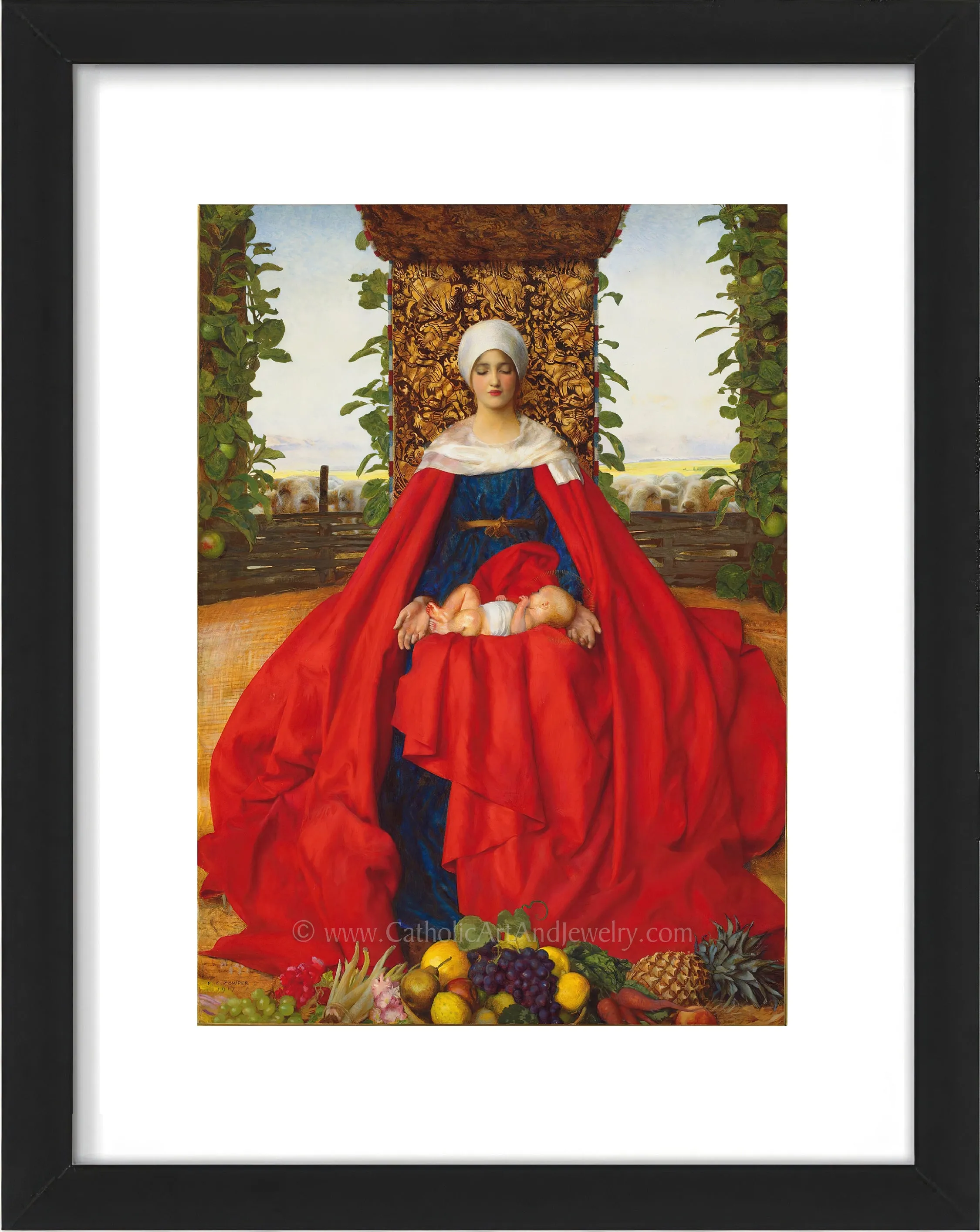 Our Lady of the Fruits of the Earth – Frank Cadogan Cowper – Beautiful Catholic Art Print