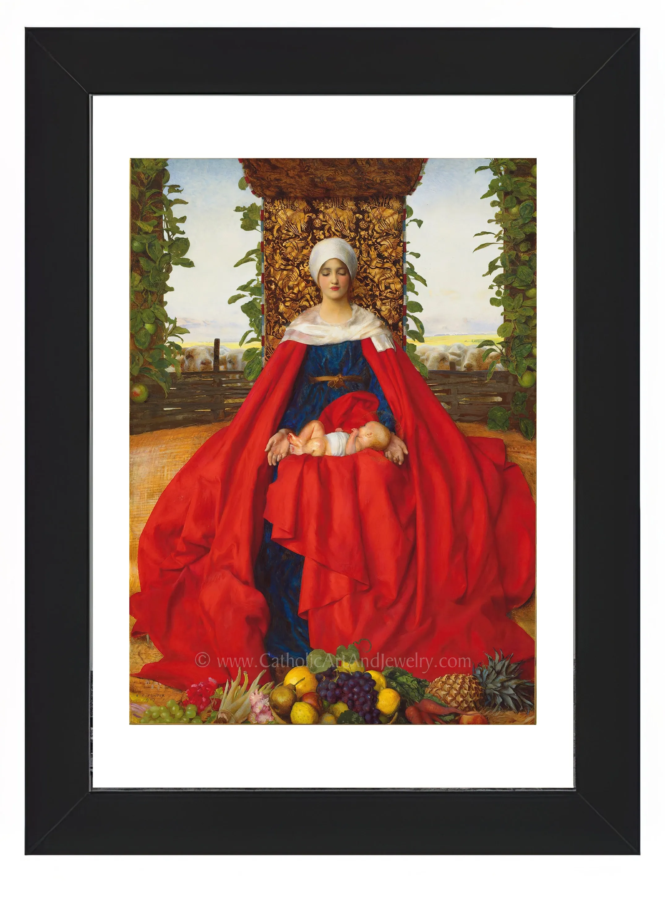 Our Lady of the Fruits of the Earth – Frank Cadogan Cowper – Beautiful Catholic Art Print