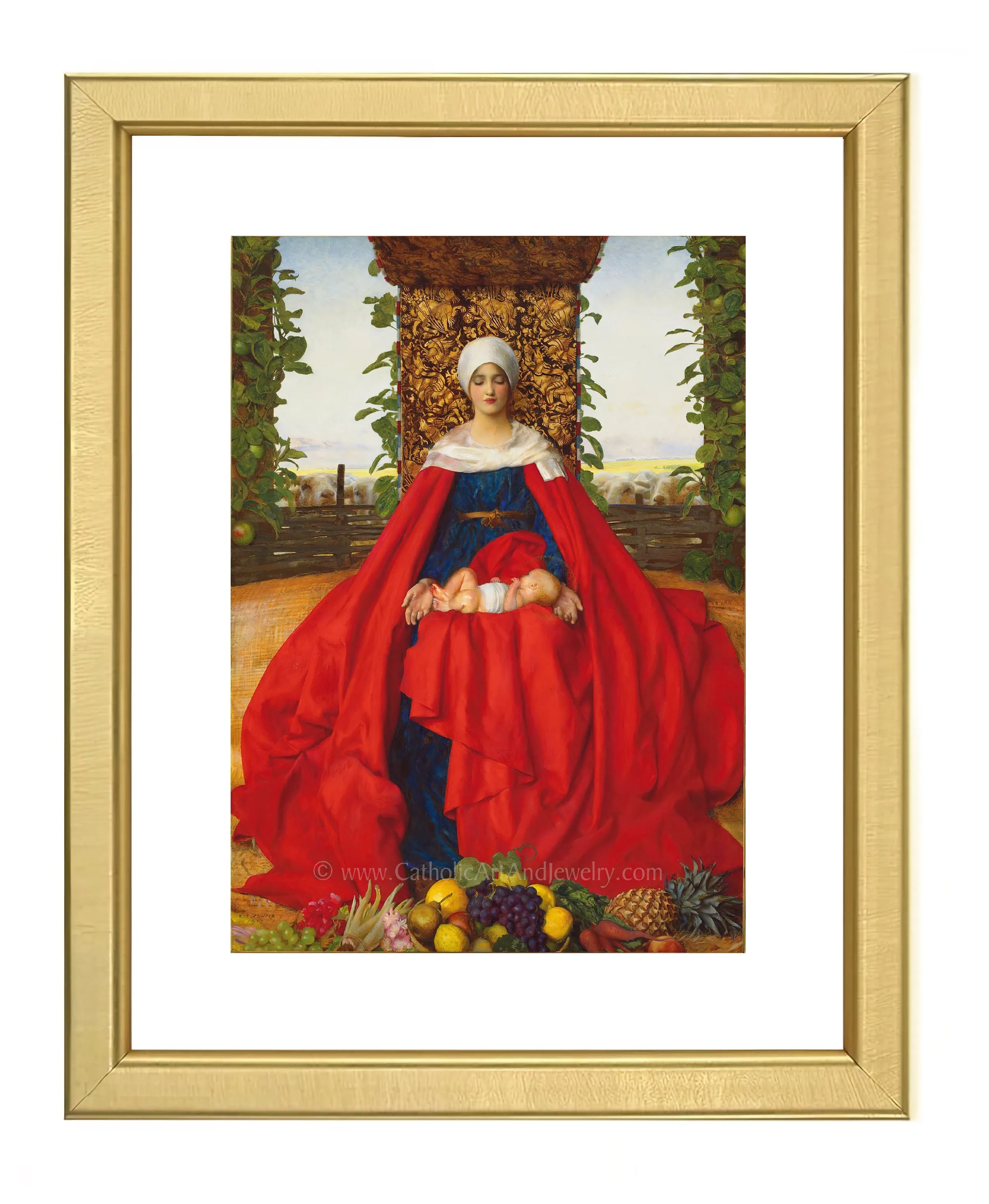Our Lady of the Fruits of the Earth – Frank Cadogan Cowper – Beautiful Catholic Art Print