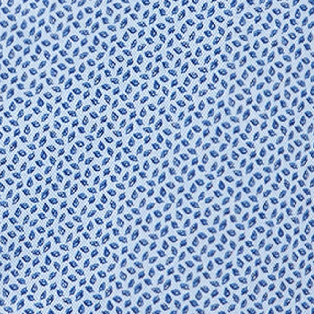 Oxford Leaf Print - Blue