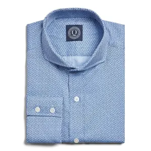Oxford Leaf Print - Blue