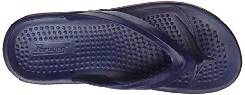 PARAGON Men's Paralite Navy Blue-Orange Flip-Flops-10 UK